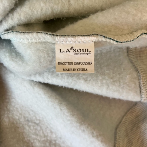 LA Soul Misty Mountains Fleece Lined Heavyweight Crewneck Sweater Size 1XL - Picture 4 of 10